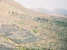 Terraced fields from the road north.